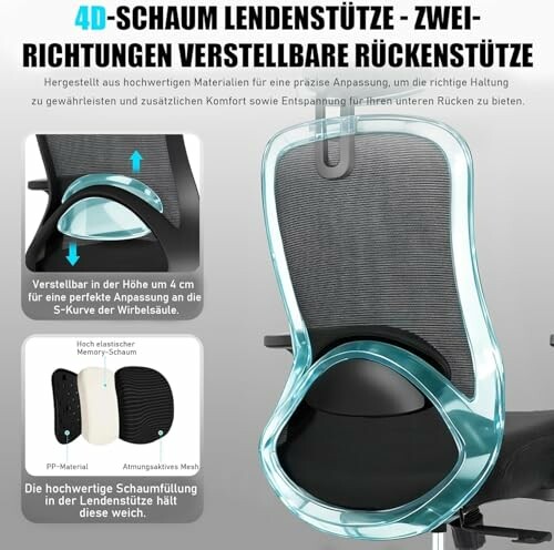 Bürostuhl mit verstellbarer Lendenstütze