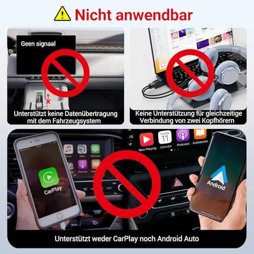 Warnhinweise zur Kompatibilität von Fahrzeugsystemen