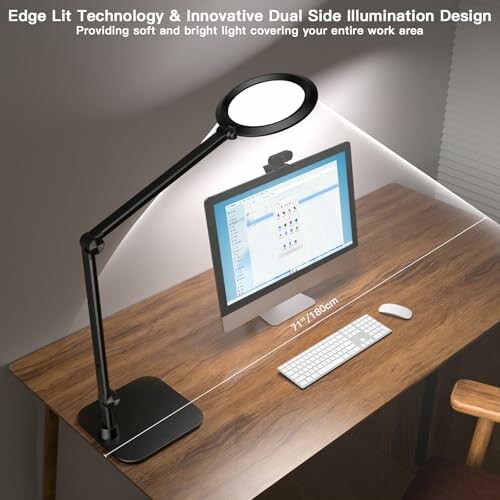 Schreibtischlampe mit Bildschirm und Beleuchtung