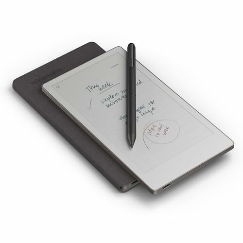 Digitales E-Ink-Tablet mit Stylus und Notizen.