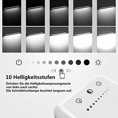 Tischlampe mit 10 Helligkeitsstufen
