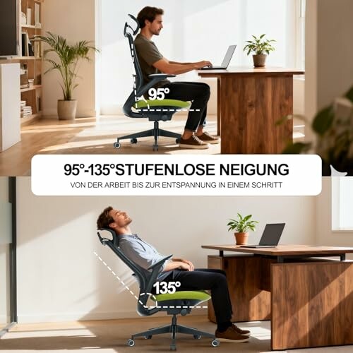 Ergonomischer Stuhl mit verstellbarem Neigungswinkel