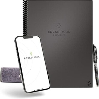 Rocketbook Fusion Notebook mit Smartphone, Stift und Tuch