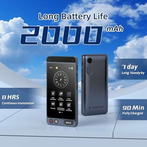 Elektronisches Gerät mit langer Akkulaufzeit und Übersetzungsfunktion